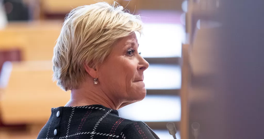 Siv Jensen Regjeringen Må Gi Gratis Munnbind Til Folk Med Dårlig Råd Frifagbevegelse 